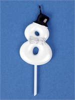 Свеча для торта «Джентельмен», цифра 8, белая НФ-00025193