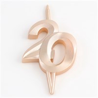 Свеча в торт «Юбилейная», цифра 20, 10 см, шампань НФ-00025324