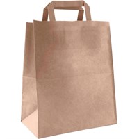 Пакет Крафт с ПЛОСКОЙ ручкой 260х150х350 (50/200) КП НФ-00025514