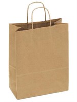 Пакет Крафт с КРУЧЕНОЙ ручкой 240х140х280 ПП (250/50) НФ-00025731