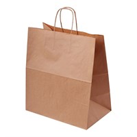 Пакет Крафт с КРУЧЕНОЙ ручкой 260х150х350 (250/50) ПП НФ-00025744