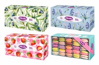 Салфетки в коробке Плюше 2-слойные V-сложение  100шт 35уп в кор. 17543