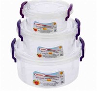 Набор контейнеров 3шт. 0,3+0,6+1,2л. круг. прозрачный НФ-00020472