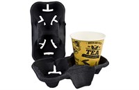 Держатель для 2-х стаканов 193х108х42 Черный (150шт) 11789