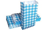 Пакет бумажный пищ. 220х90х40 влаговпитыв. голубая клетка (4000) Альянс Сервис 19172