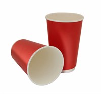Бум стакан БК Красный 2-х слойный 400 мл (25/500) НФ-00018044