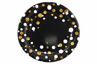 Бум тарелка Папирус д.180мм Горох черный /14уп * 50шт/ (700шт) 24052