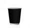 Бум стакан БК Черный 2-х слойный 250 мл (25/500) НФ-00018048