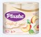 Туалетная бумага Plushe «Comfort care» Honey Nectarine, персик, аромат, 4 рул., 3 слоя (12 в уп) ЮГ НФ-00021603