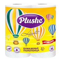 Полотенце бумажное Plushe (Плюше Супер Лайт)"Super Light" 2 рул. 10 метров 2-х слой. белый 1/12 ЮГ НФ-00022001
